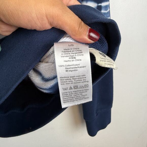 Madewell L Tie Dye Pullover Hoodie Sweatshirt Blue - L - Picture 4 of 9